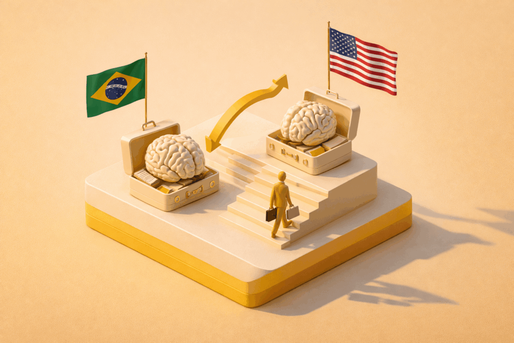 Saída de cérebros ou estratégia de carreira? O impacto da imigração qualificada para Brasil e EUA 1 Saída de cérebros ou estratégia de carreira O impacto da imigração qualificada para Brasil e EUA